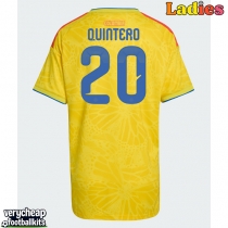 Colombia Juan Fernando Quintero #20 Replica Home Shirt Ladies World Cup 2026 Short Sleeve